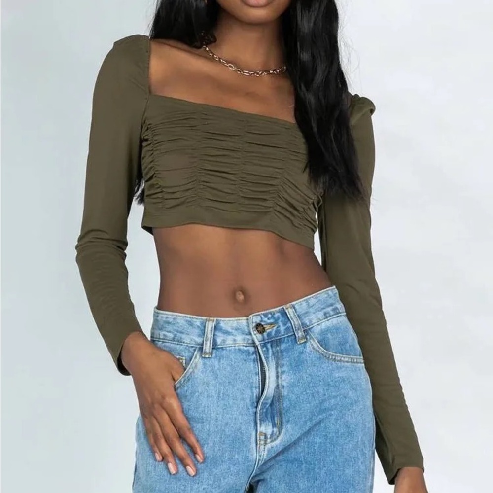 Princess Polly Olive Green Long Sleeve
